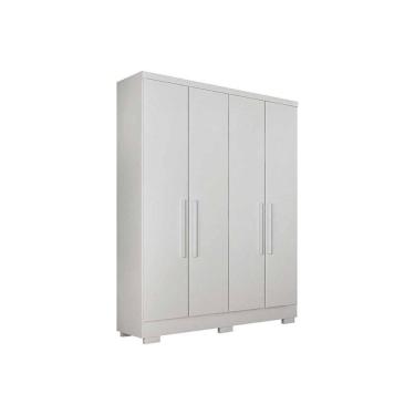 Imagem de Guarda Roupa 4 Portas E 2 Gavetas C/ Pés Milly/veneza Neve - Novo Horizonte