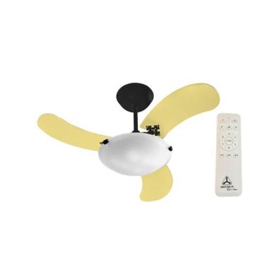 Imagem de Ventilador de Teto Venti-Delta Inverter Space Preto 3 Pás Amarelas Biv