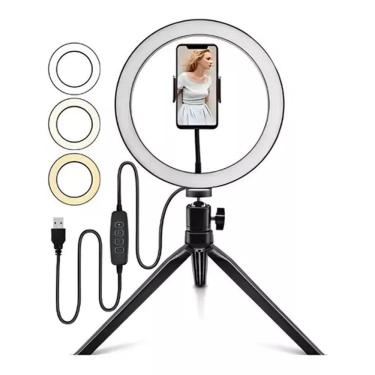 Imagem de Ring Light 8`` Iluminador De Mesa Com Mini Tripé