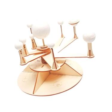 Imagem de Esquirla Kit de blocos de construção de madeira, brinquedo espacial, tecnologia, kit científico para atividade de artesanato espacial, secundário