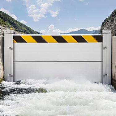 Imagem de Barreira De Proteção Contra Inundações Barreira De Proteção Contra Inundações De Rua Barreira De Proteção Contra Inundações Portas De Garagem Externas, Silver, 220 * 80cm