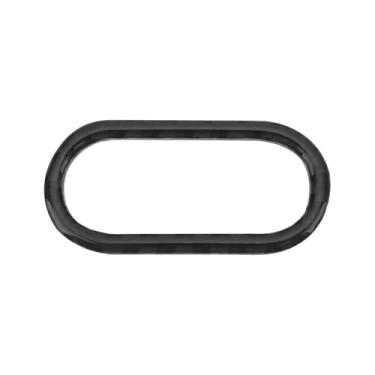 Imagem de Micro Traders Capa de decalque para interruptor de botão de luz de aviso interior de fibra de carbono para carro compatível com Mini F55 F56 F57 preto