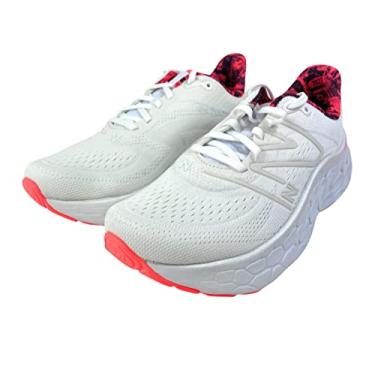 Imagem de New Balance Fresh Foam X More V4 Tênis de corrida masculino, Branco/Vermelho elétrico, 46