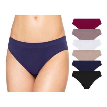 Imagem de Kit 8 Calcinhas Lupo Microfibra Biquini Sem Costura 40400, GG, Sortida