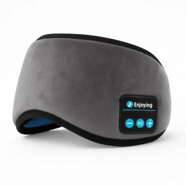 Imagem de Máscara de Dormir Fone de Ouvido Bluetooth com Som Tapa Olho Ajustável Super Macio Premium Mundo F&s