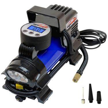 Imagem de Compressor de Ar Elétrico Portátil, Automotivo, AC, 12V DC, 180W, 110v, EPAUTO AT 010 1Z, Azul