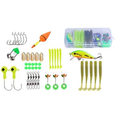 Imagem de Kit de Isca Artificial Sougayilang Pesca Misturado com Ganchos e Acessórios de Iscas Suaves para Pesca de Águas Doce e Salgada Truta Salmão Style 3