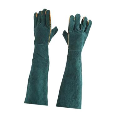 Imagem de Baoblaze Luvas de soldagem multiuso resistentes ao calor/fogo luvas de trabalho premium manga longa para assar cozinhar pintura lareira, 45cm