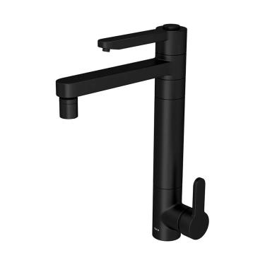 Imagem de Torneira Misturador Monocomando Deca Twin Click 2240.bl.click.mt Com Filtro De Bancada Black Matte