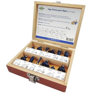 Imagem de Jogo De Fresas Para Tupia Com 12 Peças - 7894 - Brasfort