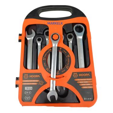 Imagem de Kit 7 Peças Jogo Chave Ferramenta Combinada Catraca Boca