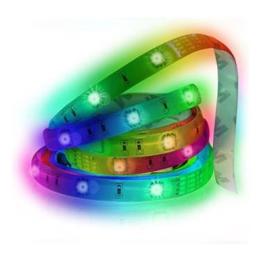 Imagem de Fita De Led Fio Led De Pilha Autocolante 2m 120 LEDs Cordão Mangueira Decoração Casa Tv Móvel(Colorido)