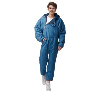Imagem de Selk'bag Saco de dormir infantil para uso ao ar livre e interno, adequado para meninos e meninas, acampamento, caminhadas, viagens de trailer, festa do pijama, viagens, descanso (azul pântano