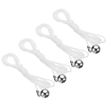 Imagem de Corrente de tração de teto de 1,5 m de 1,5 m, extensor de corda de 4 peças com pingente de esfera para luz de ventilador lustre candeeiro de mesa, interruptor de puxar, tom prateado