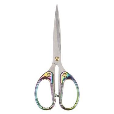 Imagem de Generic Tesoura vintage de aço inoxidável de 15 cm, mini tesoura para costura, ponto cruz, artesanato, artesanato, artesanato, agulha, faça você mesmo, arco-íris
