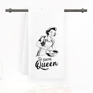 Imagem de Toalhas de cozinha decorativas, pano de secagem rápida, panos de prato, chá, reutilizáveis, bar, panos de prato de mão, decoração para banheiro, cozinha macia, suprimentos de casa - Baking Queen