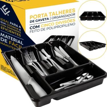 Imagem de 2X Porta Talheres De Gaveta Organizador Resistente Cozinha