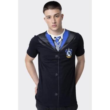 Imagem de Camiseta Harry Potter Capa Corvinal - PITICAS, 12, Preto