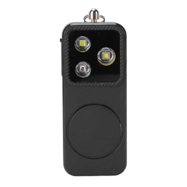 Imagem de Asixxsix Luz de Alarme de Segurança de 150dB para Mulheres, Sirene de Chaveiro Recarregável por USB Com 4 Modos de Iluminação Com Carregamento Tipo C, para Corrida Noturna de Emergência, (BLACK)