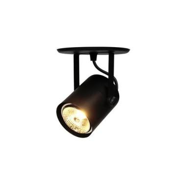 Imagem de Spot Móvel Taschibra Cannon para 1 Lâmpada AR70 GU10 Bivolt, Preto