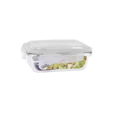 Imagem de Pote de Vidro 1040ml Hermético Marmita com 4 Travas - Pra casa