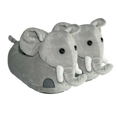 Imagem de Pantufa Adulta Elefante Unissex Inverno Solado Borracha - EGL, G 37/39