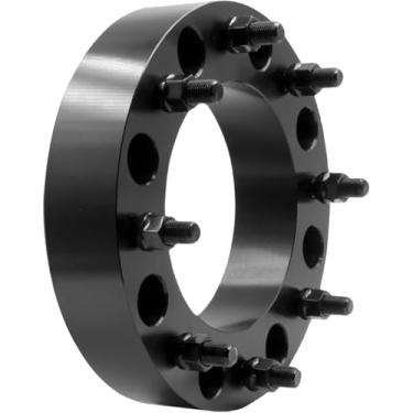 Imagem de Wheel Accessories Parts Adaptadores de espaçadores de roda de aço de 5 cm 8 em 210 mm 154 mm Hub Centric 14 mm 1,50 porcas 8 x 210 mm 154 mm M14 x 1,5 pinos para Chevrolet Silverado GMC Sierra 3500 HD 2014