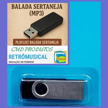 Imagem de Pen drive 8gb com Músicas = Balada Sertaneja(Playlist Ordem Alfabética) mp3