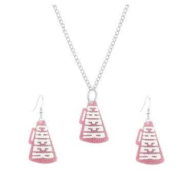 Imagem de Brincos de torcida para o dia de jogo, cheerleader megafone, berloque, colar, para mulheres, treinador, mãe, líder de torcida, presente de líder de torcida, acessórios para líderes de torcida, Medium