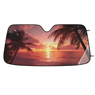 Imagem de Para-brisa dianteiro do carro, pára-sol, planta, árvore, praia, dobrável, leve, janela, para-sol, para-brisa, bloqueia, verão, raios UV, sol, mantém o carro fresco, viseira de para-brisa para a