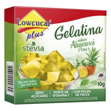 Imagem de Gelatina em Pó Sabor Abacaxi Lowçucar 10g
