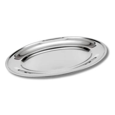 Imagem de Bandeja de Inox Travessa de Servir Alimentos Bandeja Pequena