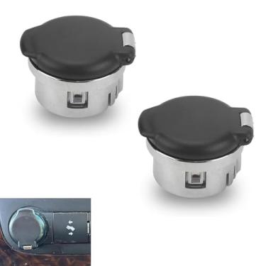 Imagem de CyperFair 2 peças de capas de isqueiro de carro, tampa de tomada de isolamento à prova d'água, substituição de segurança OEM # 20983936 25793816, compatível com Chevy Silverado GMC Sierra (preto)