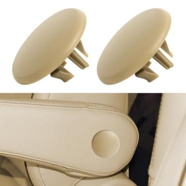 Imagem de HQRNYP 2 peças de tampa de apoio de braço, substituição de peças de assento, assento traseiro esquerdo ou direito parafuso de guarnição da alça do descanso de braço, acessórios de carro para GMC Chevy
