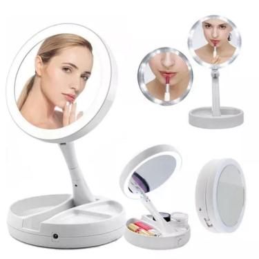 Imagem de Espelho Camarim Led Luz Usb Moldura Maquiagem Mesa Light