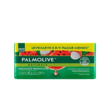 Imagem de Palmolive – Sabonete em Barra Naturals Melancia e Lichia 85g com 6 Unidades