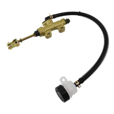 Imagem de Modengzhe Cilindro mestre do freio traseiro, substituição da bomba do reservatório do cilindro do freio traseiro para ATV Quad Pit Dirt Bike Go Kart Cart Buggy, dourado