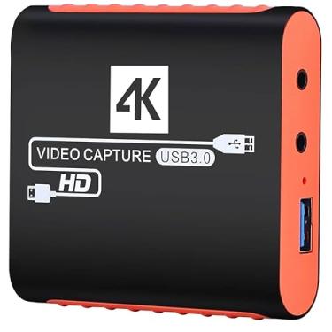 Imagem de Placa de Captura para Switch com Passagem 4K, Captura de Vídeo de Jogo HDMI USB3.0 1080P 60FPS para Streaming, para Xbox PS4 PS5 PC DSLR Transmissão e Gravação ao Vivo
