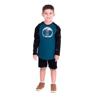 Imagem de Moletom Fatal Raglan Infantil Estampado Azul Masculino-Masculino