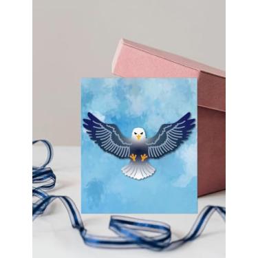 Imagem de 1 estêncil de matriz de corte de aço carbono, cor de aço inoxidável, tema de pássaro, padrão de águia voadora, matriz de corte para álbum de fotos faça você mesmo, cartão de papel decorativo em relevo