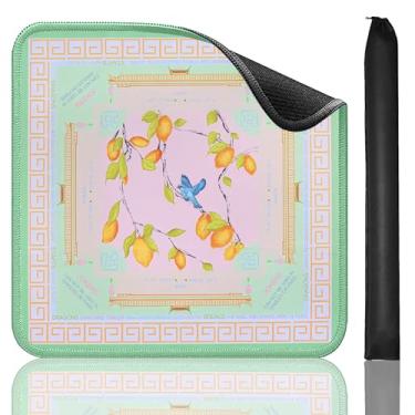 Imagem de Jongyance Printed American Learning Mahjong Mat (33”x33”), Anti-Slip, Noise-Reducing, Mahjong Table Mat for Mah-jongg, Poker, Board Games, Dominoes, and Card