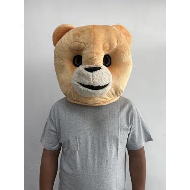Imagem de Fantasia de ursinho de pelúcia animal mascote cabeça urso fantasia Halloween vestido de Natal