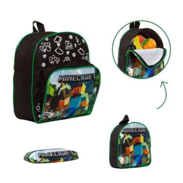 Imagem de Kit Mochila Infantil Masculina Minecraft P Envio Imediato - Toys 2U