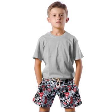 Imagem de Shorts Infantil Bermuda Calção Praia Verão The Bad The Ugly 139, 8