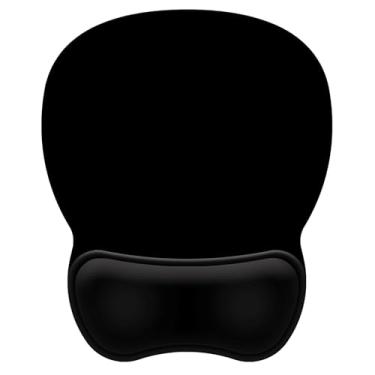 Imagem de Mouse pad com suporte, mouse pad ergonômico com descanso de pulso em gel, confortável com superfície de suporte de pulso macia e base de poliuretano antiderrapante para escritório em casa e estudo (01