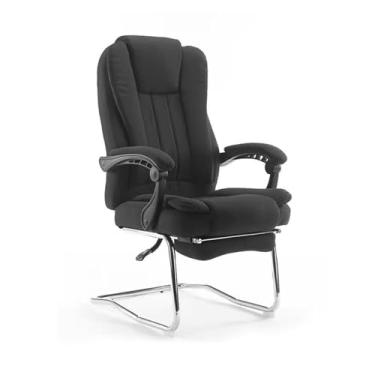 Imagem de VHDY85KA Cadeira de computador elegante cadeira de mesa para casa cadeira de escritório com encosto alto confortável arco sedentário cadeira de sofá cadeira de escritório (preto)