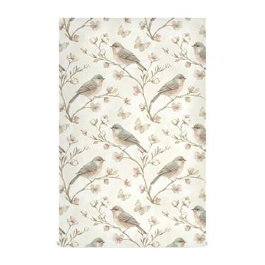 Imagem de Burbuja Pacote com 4 toalhas de cozinha retrô pássaro, panos de prato absorventes reutilizáveis de microfibra para secagem e limpeza, 45 x 71 cm