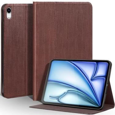 Imagem de Une Diffe Capa de couro para iPad Air 11 polegadas M3 2025/M2 2024, iPad Air 10,9 polegadas 5ª/4ª geração 2022/2020, capa de couro de flor integral, capa protetora inteligente com hibernar/despertar