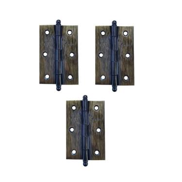 Imagem de Dobradiça Porta Antique Ouro Velho 3 1/2 Tolemat 3 Peças +