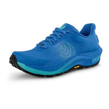 Imagem de Topo Athletic Tênis de corrida feminino MTN Racer 4 leve e confortável 5 mm Drop Trail Tênis esportivo para trilha, Azul/azul, 8.5 Wide